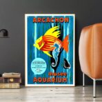 affiche bassin d'arcachon vintage