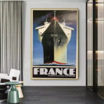affiche bateau vintage