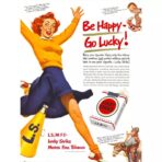 affiche be happy go lucky vintage