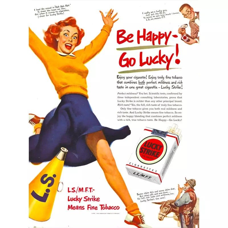 affiche-be-happy-go-lucky-vintage_1 affiche be happy go lucky vintage