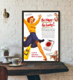 affiche be happy go lucky vintage