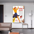 affiche be happy go lucky vintage