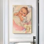 affiche bébé vintage