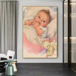 affiche bébé vintage