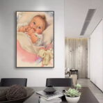 affiche bébé vintage