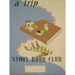 affiche bibliotheque vintage