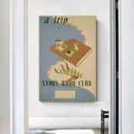 affiche bibliotheque vintage