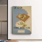 affiche bibliotheque vintage