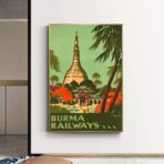 affiche birmanie vintage