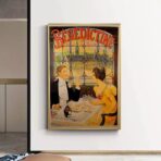 affiche bistrot vintage