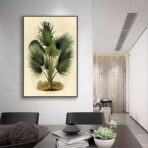 affiche botanique vintage palmier