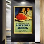 affiche boucherie vintage