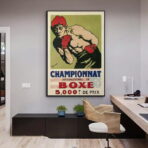 affiche boxe francaise vintage