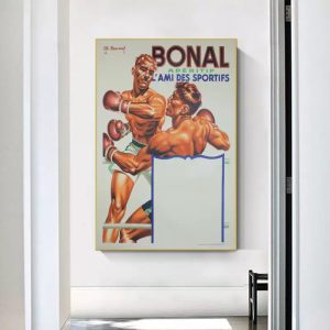 affiche boxe vintage