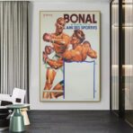 affiche boxe vintage