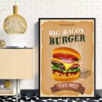 affiche burger vintage
