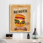 affiche burger vintage