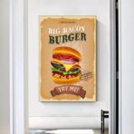 affiche burger vintage