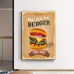 affiche burger vintage
