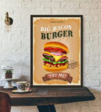 affiche burger vintage