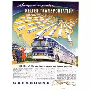 affiche bus vintage