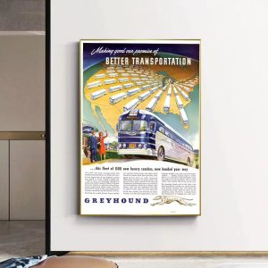 affiche bus vintage