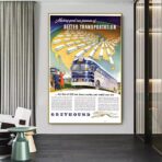 affiche bus vintage