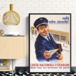affiche caisse depargne vintage