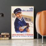 affiche caisse depargne vintage