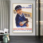 affiche caisse depargne vintage