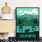 affiche californie vintage