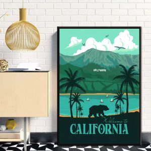affiche californie vintage
