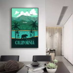 affiche californie vintage