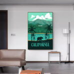 affiche californie vintage