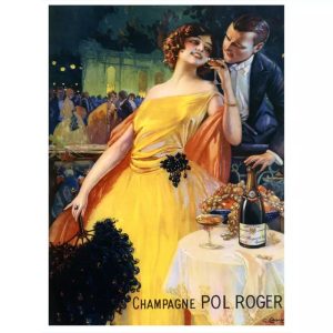 cartel vintage champagne 1