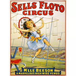 cartel de circo vintage
