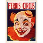 cartel de payaso vintage