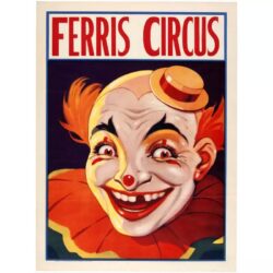cartel de payaso vintage
