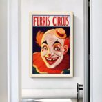 cartel de payaso vintage
