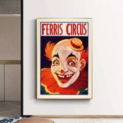 cartel de payaso vintage