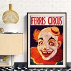cartel de payaso vintage