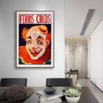 cartel de payaso vintage