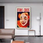 cartel de payaso vintage