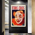 cartel de payaso vintage