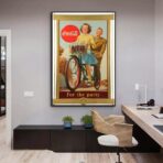 cartel de coca cola de guerra vintage
