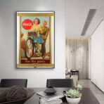 cartel de coca cola de guerra vintage