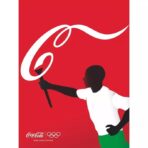cartel vintage de coca cola juegos olimpicos