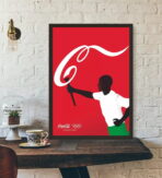 cartel vintage de coca cola juegos olimpicos