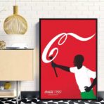 cartel vintage de coca cola juegos olimpicos