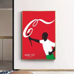 cartel vintage de coca cola juegos olimpicos